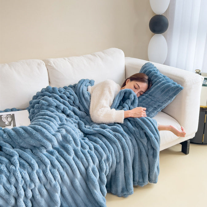 SoftCloud™ Luxe Bubbelfleece Deken – Superzacht, Warm & Fluffy Comfort voor Thuis