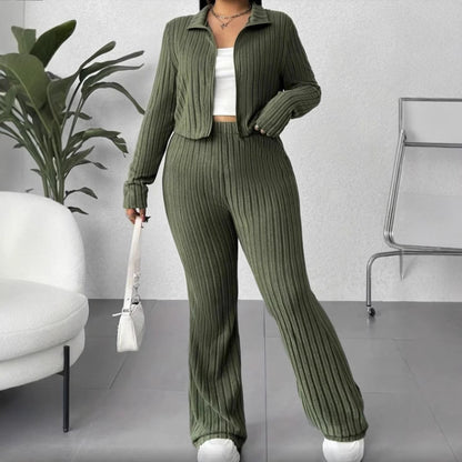 Ribbed High Waist Set