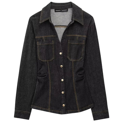 The Luxe Black Denim Set – Tijdloze Klasse in een Modern Design