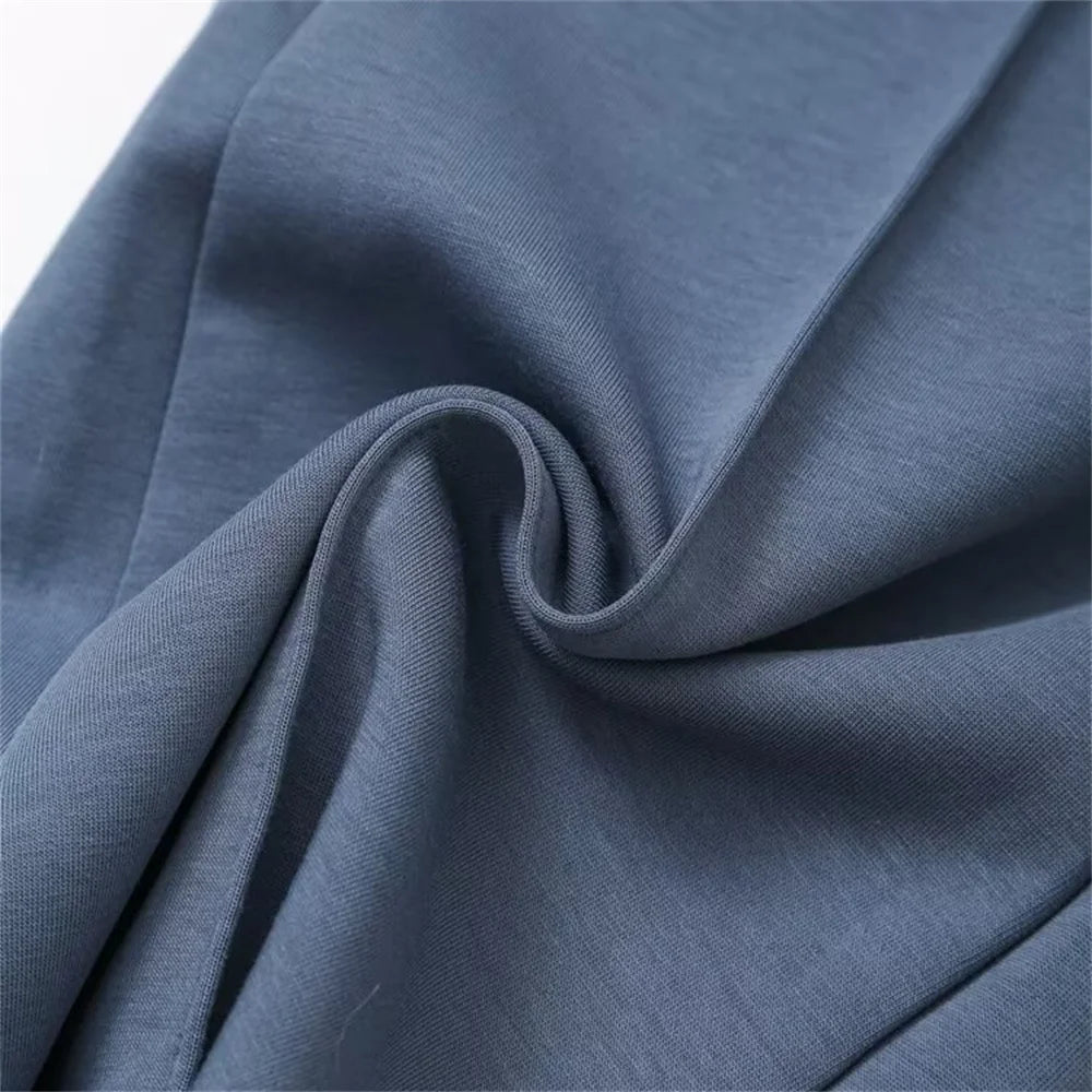 Trendy Dames Lounge Set - Hoodie met Rits & Wijde Broek | Casual & Comfortabel Herfst/Winter Outfit