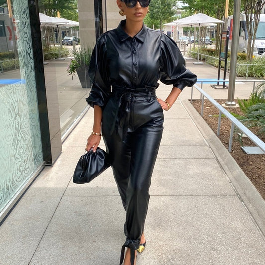 Sleek & Sexy Set™ - PU Leather Two-Piece Set