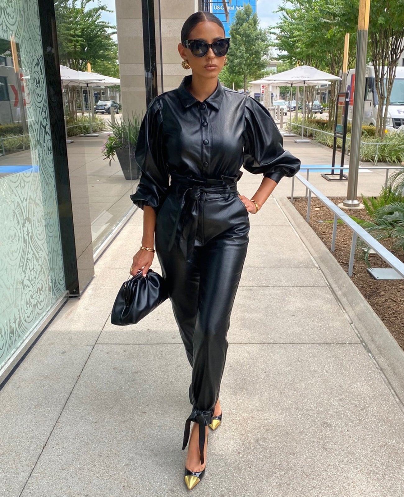 Sleek & Sexy Set™ - PU Leather Two-Piece Set